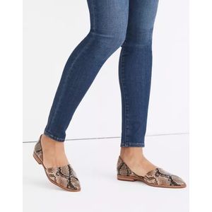 The Marisa d'Orsay Flat in Snake Embossed Leather